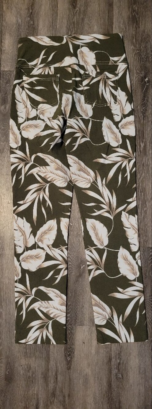 Jules & Leopold Olive Green Leaf-Print Chinos And Sage Shirt To Match